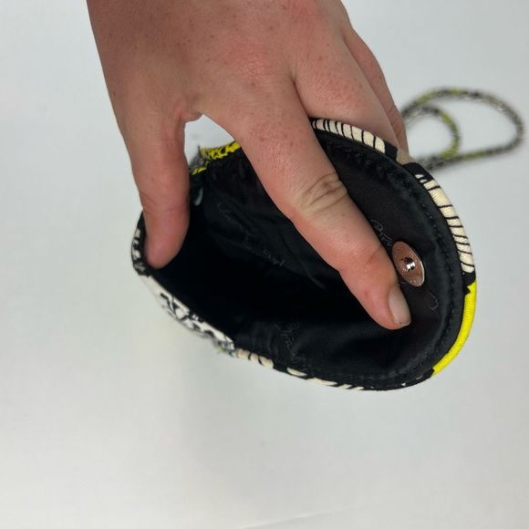 Vera Bradley Citron Green & Gray Phone Crossbody Purse Pouch - Picture 9 of 14